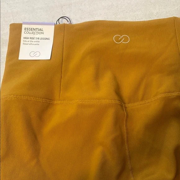CALIA by Carrie Underwood Yellow Leggings High Waist Stretch - Picture 3 of 4